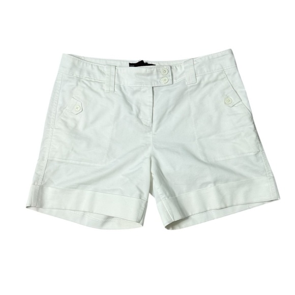 Jennifer & Grace White Bermuda Shorts Tailored Cotton Design Size 12 - Picture 6 of 6